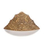 AN ANGLO-BOER WAR 17TH LANCER'S HELMET PLATE 12cm high, 21,5cm wide