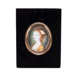 A MINIATURE PORTRAIT PAINTING ON IVORY BY JOHN SPRIGGER, 1788 NOT SUITABLE FOR EXPORTOval, depicting