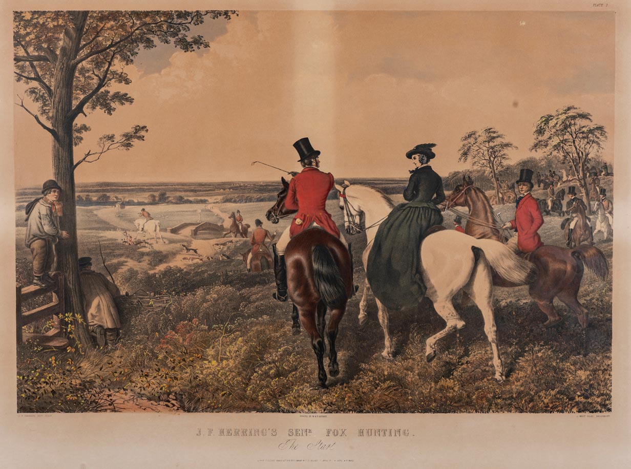 After John Frederick Herring Snr (British 1795-1865) THE HUNT, four published by M&N Hanhart 1834 - Image 4 of 4