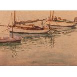 Bertram Walter Dumbleton (South African 1896-1966) FISHING BOATS signed and dated 1924; inscribed