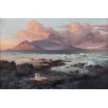 Allerley Glossop (South Africa 1870-1955) TABLE MOUNTAIN FROM BLOUBERG signed; exhibition label