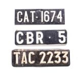 TWO CAPE PROVINCE AND ONE TRANSVAAL NUMBER PLATE, 1950s (3)