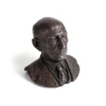 Moses Kottler (South African 1896-1977) HEAD OF A MAN signed and dated 2-49 bronze height: 29cm