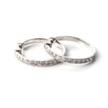 A PAIR OF DIAMOND EARRINGS Pavé-set 24 round, brilliant-cut diamonds, weighing approximately 2,