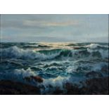 Roy Taylor (South African 1919-) POUNDING SURF, UMHLANGA NATAL signed oil on canvas laid down on