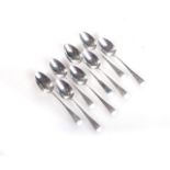 EIGHT SILVER TEA SPOONS, PETER ANNE BATEMAN, LONDON, 1801-1803 92g (8)