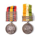 QUEENS SOUTH AFRICA/KINGS SOUTH AFRICA MEDAL SET 5 Bar, BELMONT, MODDER RIVER, DRIEFONTEIN,