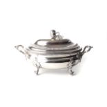 A SILVER SOUP TUREEN, PETER ANNE & WILLIAM BATEMAN, LONDON, 1803 The circular bowl with beaded trim