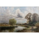 George Gregory (British 1849-1938) SONNING ON THAMES signed and dated 1885; signed, dated 1885 and