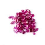 A MELEE OF LOOSE, UNCOUNTED, NATURAL RUBIES The various shaped rubies, weighing approximately 13cts