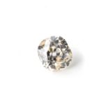 AN 0,57CT DIAMOND The old mine-cut diamond, colour N, clarity I-2