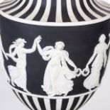 AN ASSORTED COLLECTION OF WEDGWOOD BLACK BASALT JASPERWARE Comprising: a circular ‘Chestnut Vine’