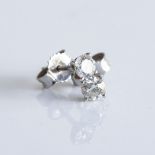 A PAIR OF BROWNS DIAMOND STUDS Each claw-set to the centre of a Protea setting with a round
