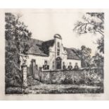 Tinus de Jongh (South African 1885-1942) GROOT CONSTANTIA etching, signed and titled in pencil in