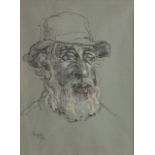 Gregoire Johannes Boonzaier (South African 1909-2005) MAN WITH BEARD AND HAT signed and dated 1973