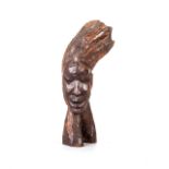 Michael Gagashe Zondi (South African 1926-2008) WOMAN'S HEAD carved wood height: 34cm