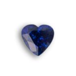 A 10,56CT TANZANITE The heart-shaped tanzanite (AAA+) vivid blue, eye-clean, accompanied by an EGL