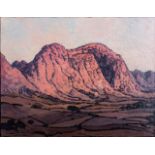 Jacob Hendrik Pierneef (South African 1886-1957) OKAHANDJA signed and dated 29 oil on board 35,5