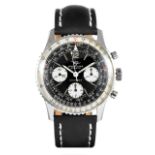 A GENTLEMAN’S BREITLING VINTAGE NAVITIMER WRISTWATCH Reference no. 806, the circular black dial with