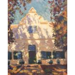 Edward Roworth (South African 1880-1964) CAPE DUTCH HOME IN AUTUMN signed oil on canvas 50 by 40cm