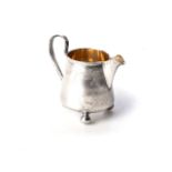 SILVER CREAM JUG, RUSSIAN, 1908 The tapered, inverted rectangular form with decorative engraving