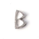 A DIAMOND PENDANT Pavé-set with approximately 1,00cts of round, brilliant-cut diamonds, colour G-