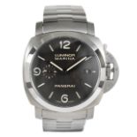 A GENTLEMAN’S PANERAI LUMINOR 1950s WRISTWATCH Reference no. PAM00352, the circular brown dial