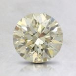 A 1.37 CARAT ROUND FANCY LIGHT YELLOW DIAMOND The round brilliant-cut diamond accompanied by a GIA