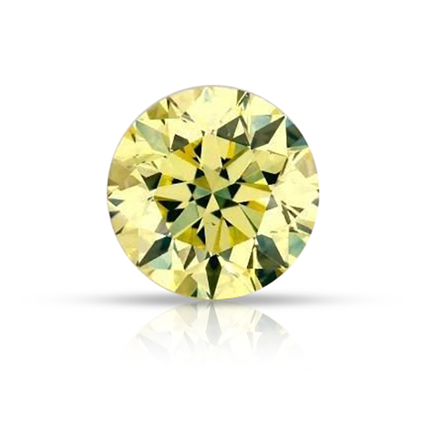 A 1.36 CARAT ROUND FANCY YELLOW DIAMOND The round brilliant-cut diamond accompanied by a GIA