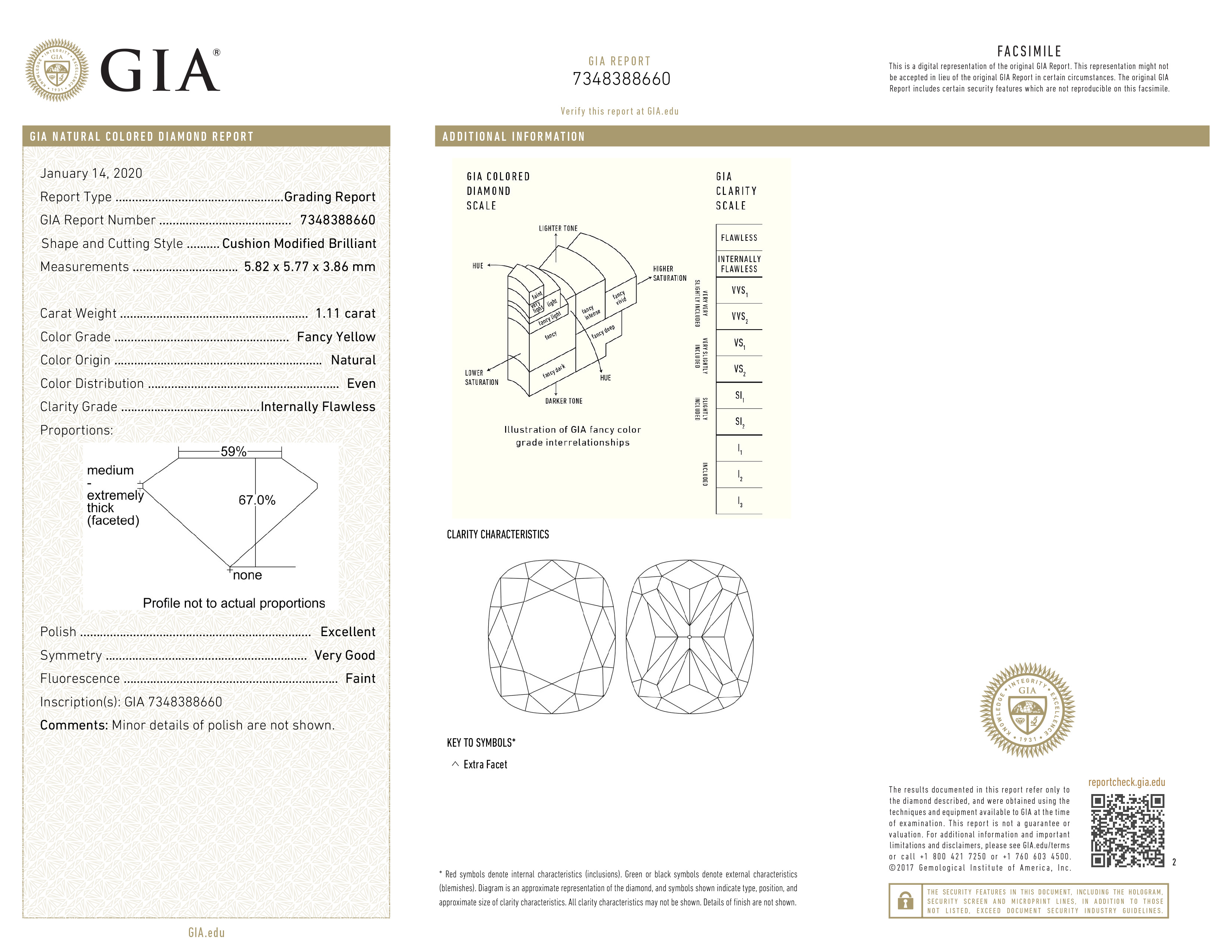 A 5.00 CARAT ROUND DIAMOND The round brilliant-cut diamond accompanied by a GIA certificate no. - Image 2 of 2