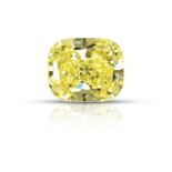 A 1.02 CARAT FANCY LIGHT YELLOW CUSHION-CUT DIAMOND The cushion-cut diamond accompanied by a GIA