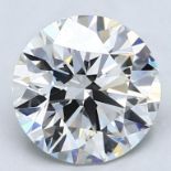 A 3.20 CARAT ROUND DIAMOND The round brilliant-cut diamond accompanied by a GIA certificate no.