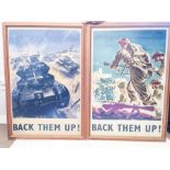 A WWII BRITISH 'BACK THEM UP' POSTER SET Original wartime set of British posters for the North