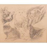 Maggie (Maria Magdalena) Laubser (South African 1886-1973) KATT signed pencil on paper 34,5 by 43,