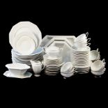 A ROSENTHAL 'CLASSIC ROSE' PATTERN PART DINNER SERVICE White, comprising: 20 meat plates, 20 fish