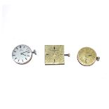 A COLLECTION OF WATCH MOVEMENTS Comprising: two Omega and one Baum & Mercier