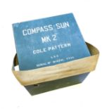 A BOXED BRITISH M2 COLE PATTERN SUN COMPASS Complete in its box of issue, carry strap intact