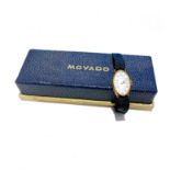 A LADY'S LA MINUTE WRISTWATCH, CIRCA 1930 manual, the 25mm oval rolled gold watch case with white