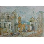 Piet Kannemeyer (South African 1927-1995) DISTRICT SIX signed and dated 70 oil on artist's board