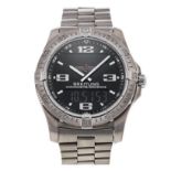 A GENTLEMAN’S TITANIUM WRISTWATCH, BREITLING AEROSPACE Reference no. E79362, quartz, the circular