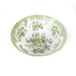 A WEDGWOOD ÉNOCH 'KENT' PATTERN BOWL Green floral pattern; include hand painted accents of yellow,