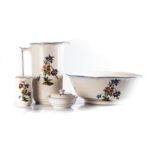 NEW HALL HANLEY STAFFORDSHIRE ENGLAND WASHROOM CROCKERY Comprising: basin, water jug, soap dish,