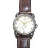 A GENTLEMAN'S ROTARY WRISTWATCH, CIRCA 1950 manual, model no 624825 the 25mm circular rolled gold