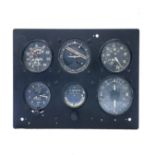 A RAF SPITFIRE BLIND FLYING PANEL Early original flat-top blind flying panel from a Spitfire. All