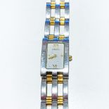 A LADY'S MICHELLE HERBELIN WRISTWATCH reference no 17036.B, the rectangular grey 18mm dial with