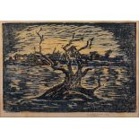 Amos Langdown (South African 1930-2006) TREE woodcut, signed, dated 1963 and numbered 1/9 in