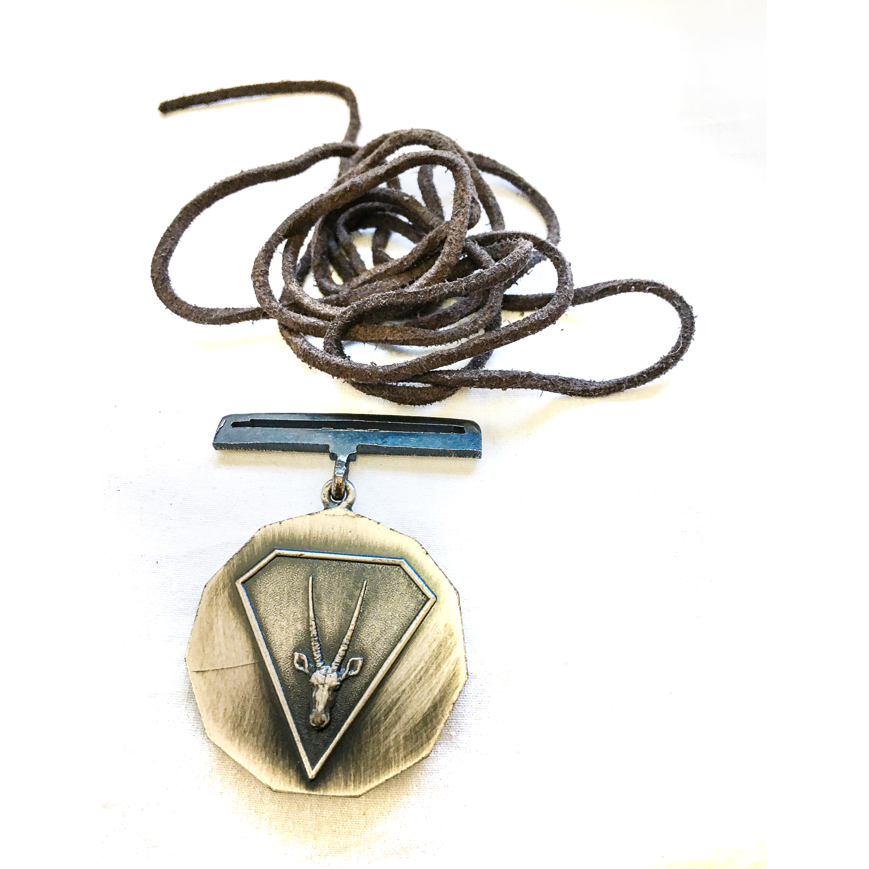 AN SWA LION MEDAL FOR EXCEPTIONAL SERVICE Unnumbered, complete with detachable suspender and leather - Image 2 of 2