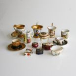 A SELECTION OF CERAMICS Consisting of: 6 cups, 3 saucers, 2 jugs, 5 trinket holders (16)