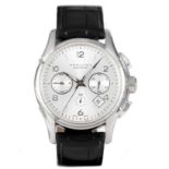 A GENTLEMAN’S STAINLESS STEEL WRISTWATCH, HAMILTON JAZZMASTER Reference no. H326560, automatic,