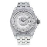 A GENTLEMAN’S STAINLESS STEEL WRISTWATCH, BREITLING COCKPIT Reference no. A49350, automatic, the